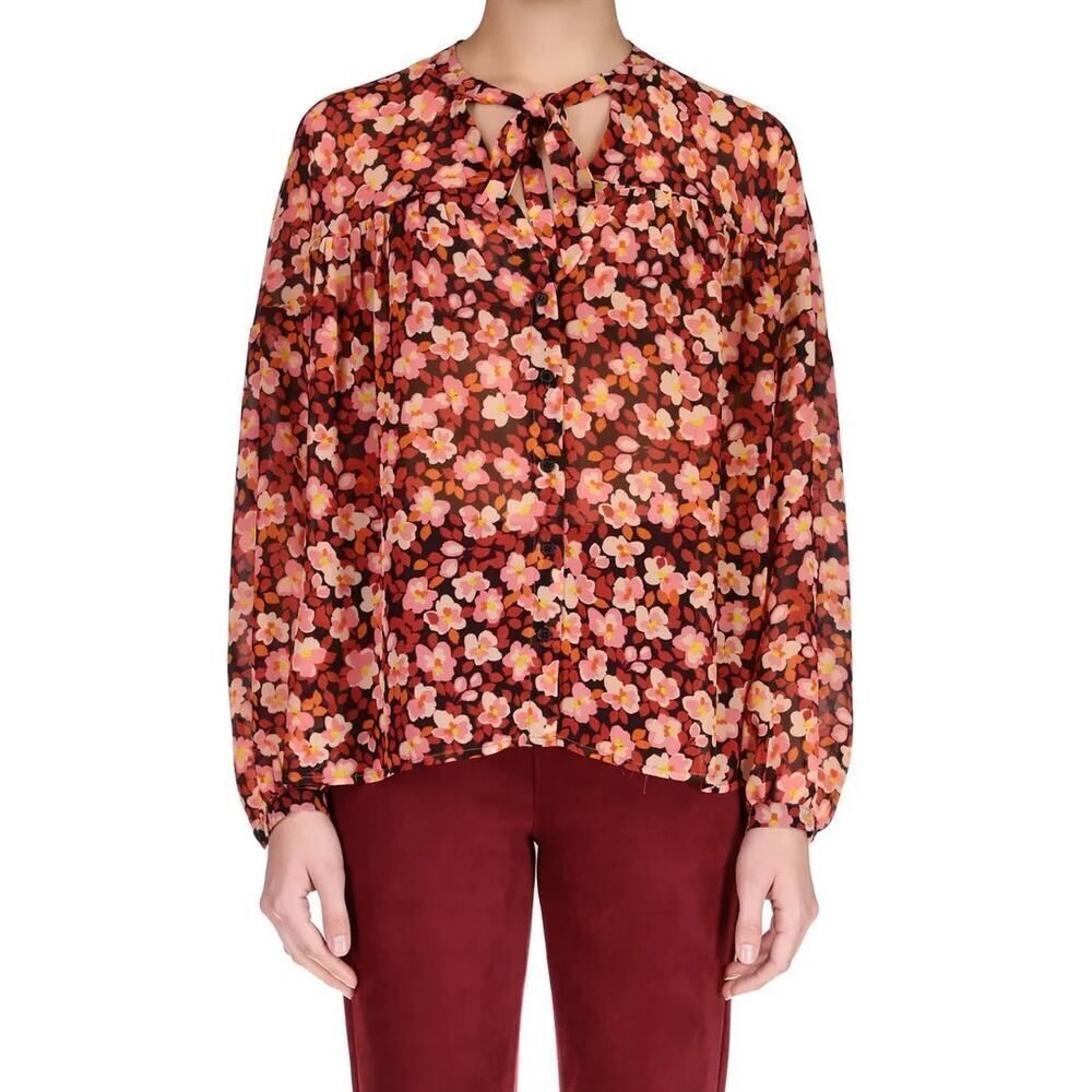 Sanctuary Women's Sheer Floral Blouse Size S‎